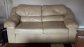 Beige Leather love seat