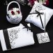 Black Scroll Wedding Set