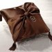 Brown Ribbon Wedding Ring Pillow