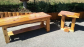 Custom made cedar coffee and end tables