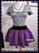 Refashioned silver & purple tunic