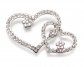 Rhinestone Double Heart Bouquet Pick