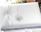 White Beaded Butterfly Guest Book