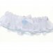 White Keepsake Garter with Blue Heart