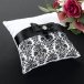 Black Damask Wedding Ring Pillow