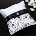 Black and White Wedding Ring Pillow