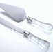 Frosted Glass Knife and Server Set