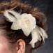 Ivory Flower and Feather Clip/Pin