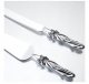 Silver Bow Knife and Server Set