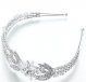 Silver Crystal Flower Headband