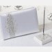 Silver Scroll Guest Book and Pen Set
