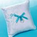 Turquoise Floral Wedding Ring Pillow
