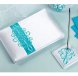 Turquoise Scroll Guest Book with Pen Set