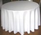 White Round Floor Length Tablecloths