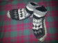 Nepalese handmade wool slippers with fleece lining