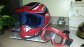 Dirt bike helmet and goggles